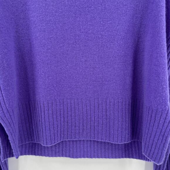 by Anthropologie The 100% Cashmere‎ Collection Purple Sweater Ribbed Size Medium - Picture 7 of 10